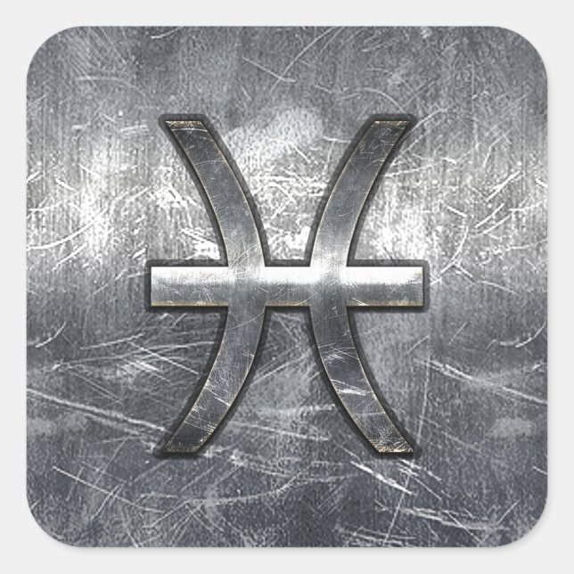 Sticker Carré Poissons Zodiac Connexion décoration de style acie (Devant)