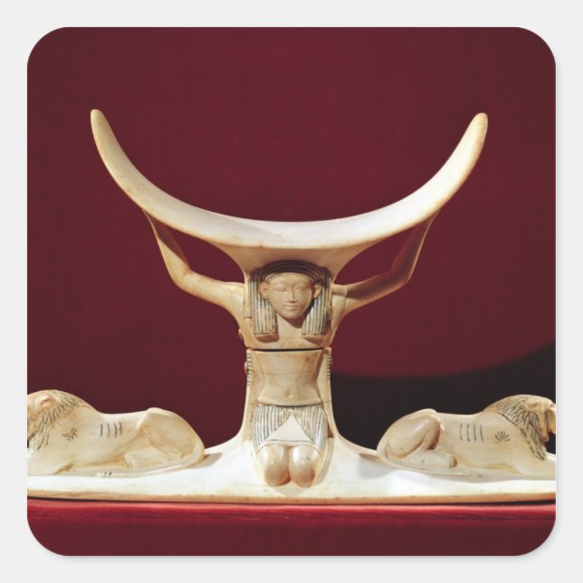 Sticker Carré Poitrine avec Shu, le Dieu égyptien de l'air (Devant)