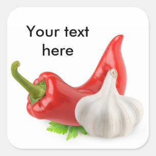Sticker Carré Poivre et ail