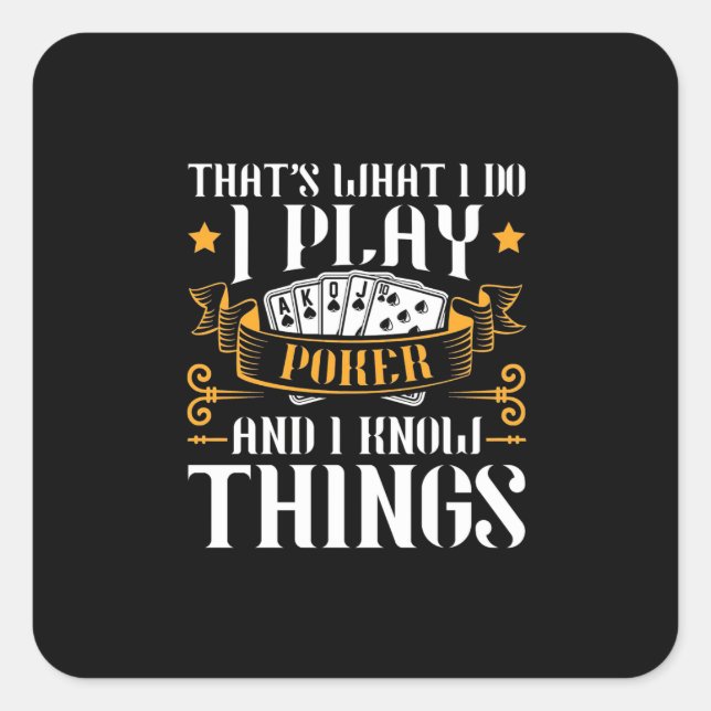Sticker Carré Poker C'Est Ce Que Je Joue (Devant)