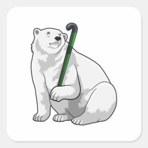 Sticker Carré Polar bear
