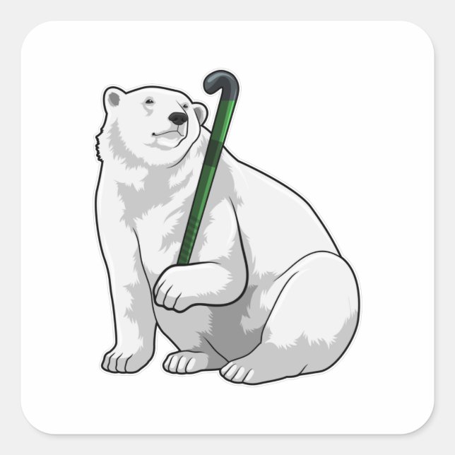 Sticker Carré Polar bear (Devant)