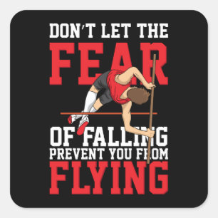 Sticker Carré Pole Vaulting Sport