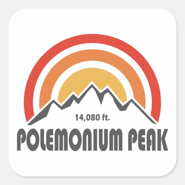Sticker Carré Polemonium Peak California (Devant)