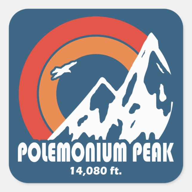 Sticker Carré Polemonium Peak California Sun Eagle (Devant)