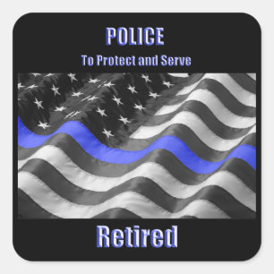 Sticker Carré Police