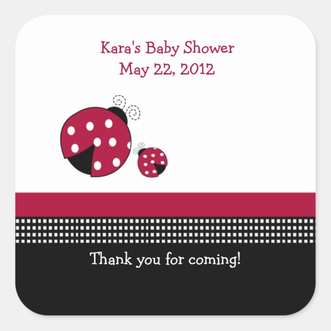 Sticker CARRÉ Polkadot Ladybug Favoriser (Devant)