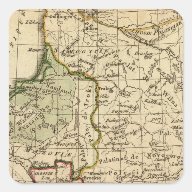 Sticker Carré Pologne (Devant)
