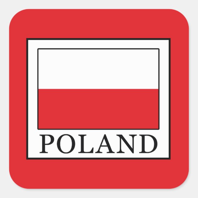 Sticker Carré Pologne (Devant)