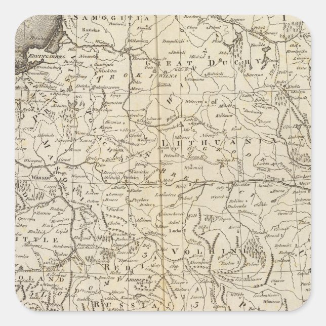 Sticker Carré Pologne (Devant)