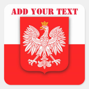 Sticker Carré Pologne Coupe du monde de football 2022 Polska