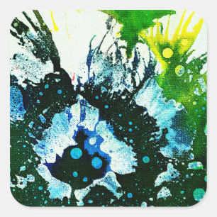 Sticker Carré Polychromoptic #2C par Michael Moffa