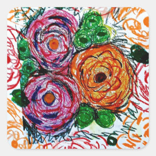 Sticker Carré Polycromatique