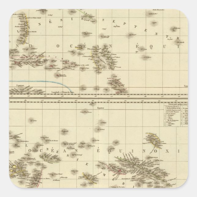 Sticker Carré Polynésie 3 (Devant)