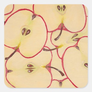 Sticker Carré Pomme