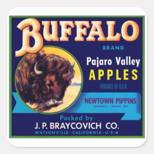 Sticker Carré Pommes de Buffalo
