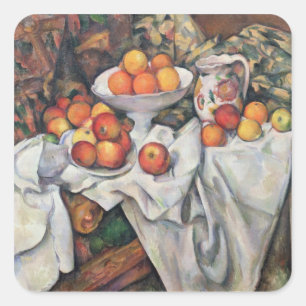 Sticker Carré Pommes de Paul Cezanne et oranges, 1895-1900