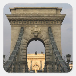 Sticker Carré pont à chaîne de Szechenyi (Szechenyi Chain Bridge