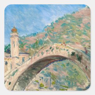 Sticker Carré Pont à Dolceacqua (1884) Claude Monet fine art