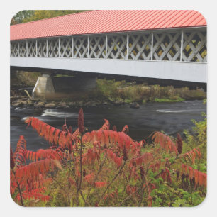 Sticker Carré pont couvert Ashuelot de 48 mètres enjambant