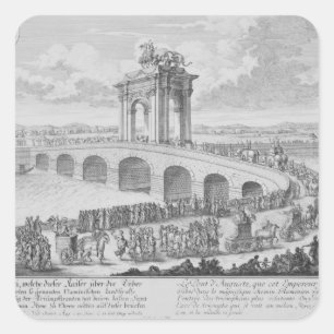 Sticker Carré Pont d'Augustus dessus par l'intermédiaire de