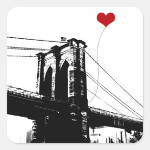 Sticker Carré Pont de Brooklyn