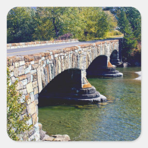 Sticker Carré Pont de Divide Creek