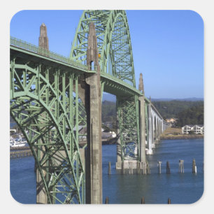 Sticker Carré Pont de la baie de Yaquina enjambant la baie de Ya