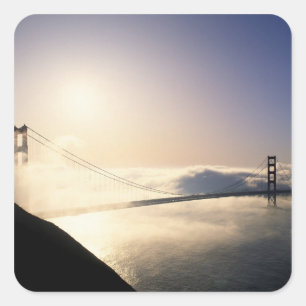 Sticker Carré Pont du Golden Gate, San Francisco, Californie, 4