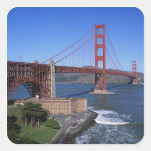 Sticker Carré Pont du Golden Gate, San Francisco, Californie, 8