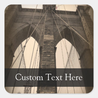 Sticker Carré Pont vintage Sepia Brooklyn