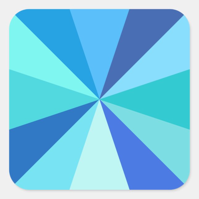 Sticker Carré Pop Art Moderne années 60 Funky Geometry Rays en b (Devant)