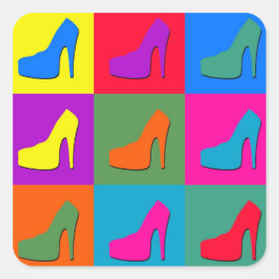 Sticker Carré pop art shoes