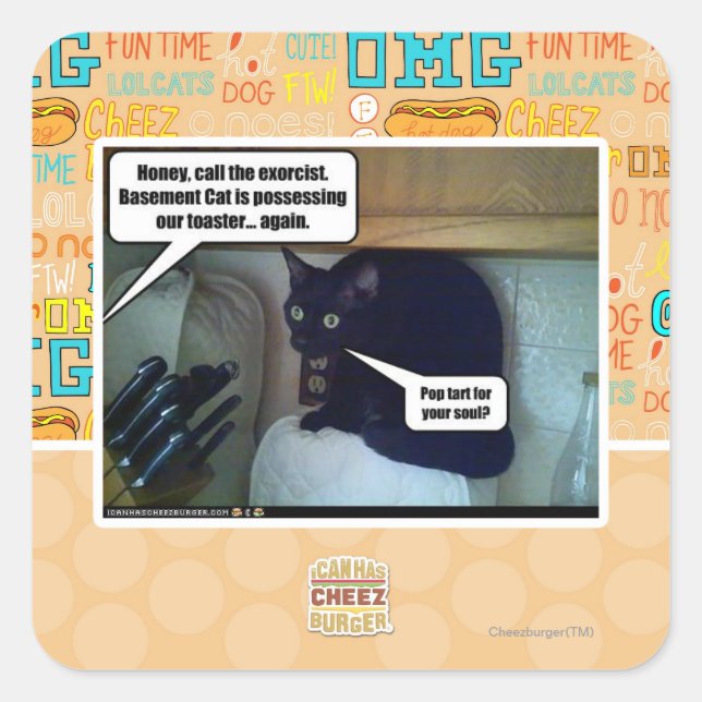 Sticker Carré Pop tart pour ton âme ? (Devant)