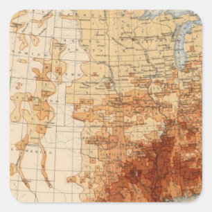 Sticker Carré Population de nègre de 56 proportions