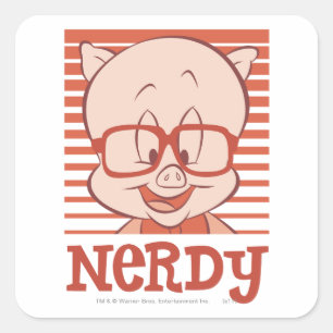 Sticker Carré Porky - Nerdy