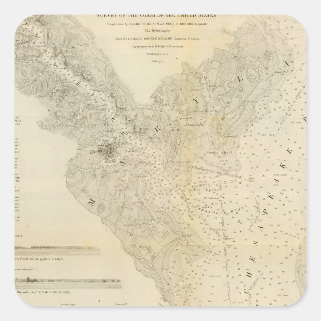 Sticker Carré Port d'Annapolis (Devant)