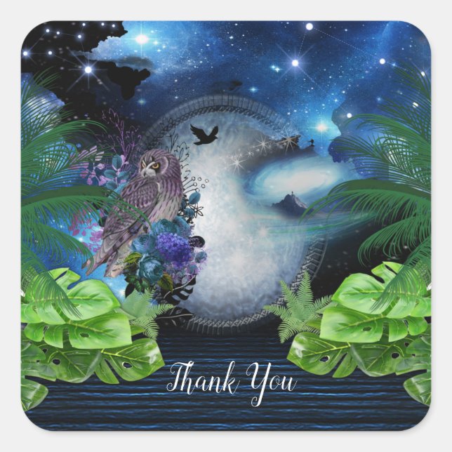 Sticker Carré Portail spatial fixe (Devant)