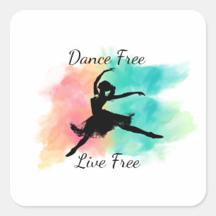 Sticker Carré Porte-clés Danse Libre Vie Libre