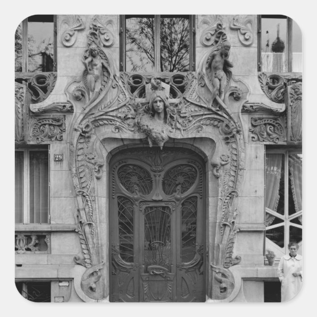 Sticker Carré Porte d'entrée des appartements 2 (Devant)