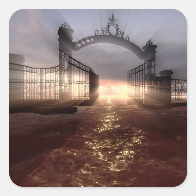 Sticker Carré Porte des cieux (Devant)