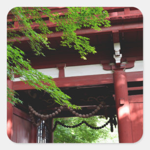 Sticker Carré Porte Niomon, temple Hondoji, Japon