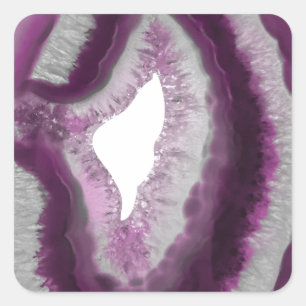 Sticker Carré Porte rose