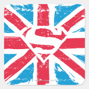 Sticker Carré Porté S-Shield sur le drapeau