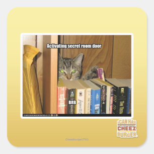 Sticker Carré Porte secrète de déclenchement de pièce