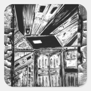 Sticker Carré Portes ouvertes