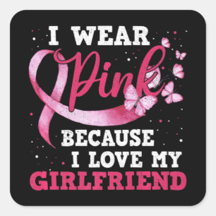 Sticker Carré Portez Rose J'Aime Ma Fille Le Cancer Du Sein Cons