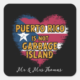 Sticker Carré Porto Rico n'est pas une poubelle