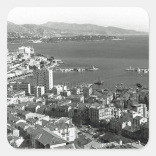 Sticker Carré Porto Vintage Monaco Principauté Monte-Carlo 1970