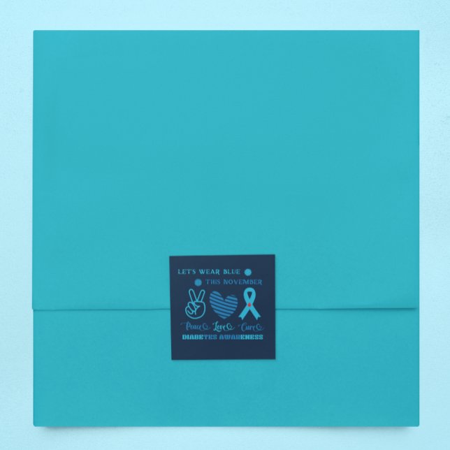 Sticker Carré Portons-Nous Bleu Ce Novembre - Sensibilisation au (Créateur téléchargé)